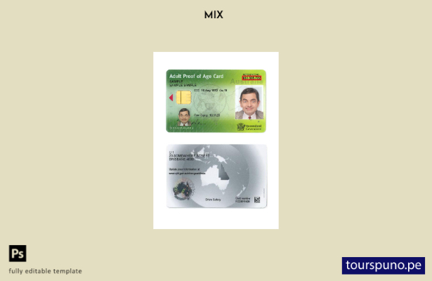 lista para imprimir plantilla de tarjeta de prueba de edad de Australia Queensla